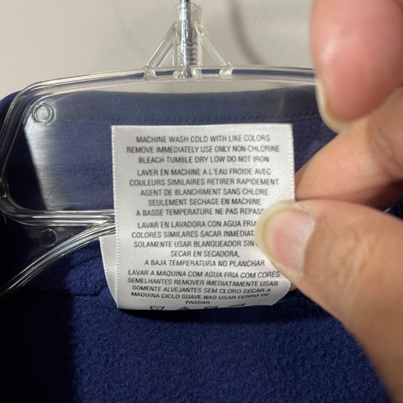 ADIDAS Women’s Fleece Vest Navy with Red Adidas Stripes Full Zip Size M - Picture 10 of 12